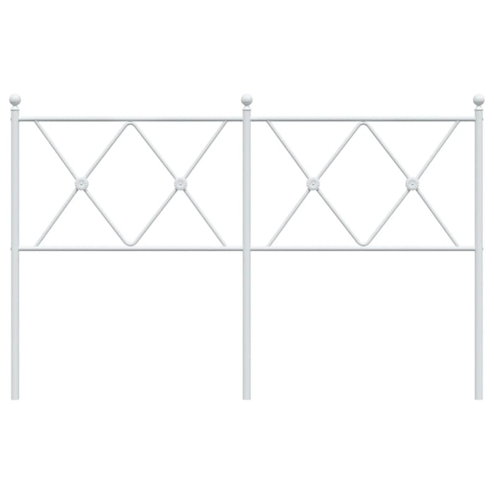 Metal Headboard White 137cm