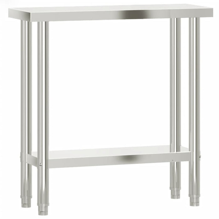 Kitchen Work Table 82.5x30x85 cm Stainless Steel