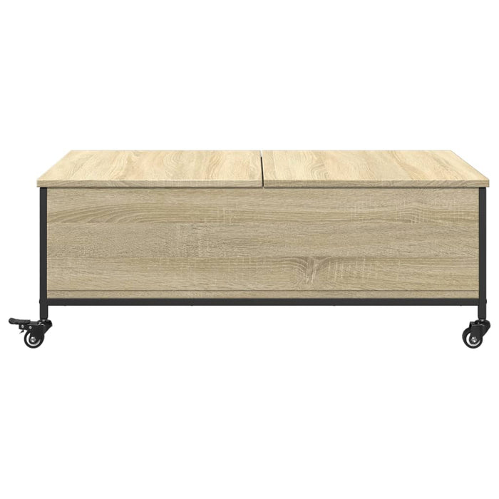 Журнальный столик на колесах Sonoma Oak 91x55x34 см Инженерное дерево