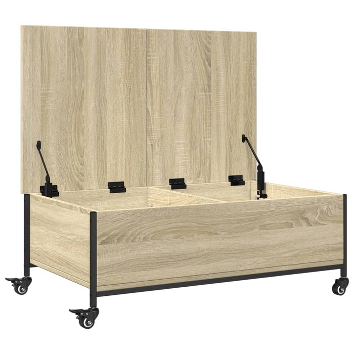 Журнальный столик на колесах Sonoma Oak 91x55x34 см Инженерное дерево