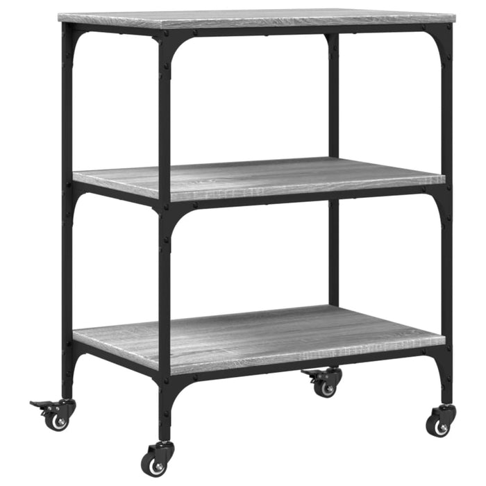 Kitchen Trolley Grey Sonoma 60x41x76 cm Engineered Wood