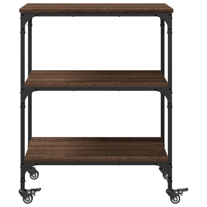 Kitchen Trolley Brown Oak 60x41x76 cm Engineered Wood