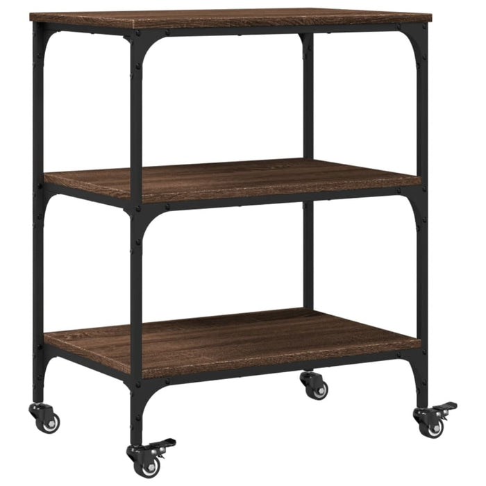 Kitchen Trolley Brown Oak 60x41x76 cm Engineered Wood