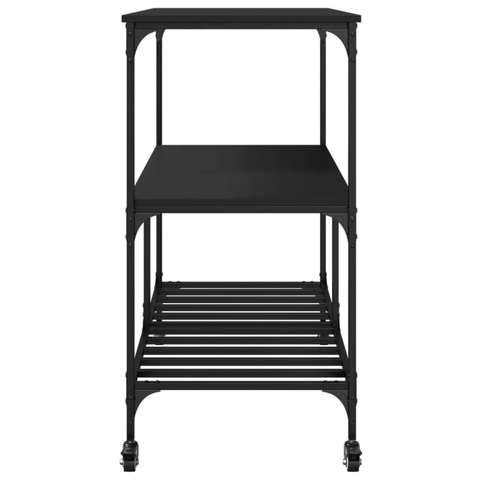 Kitchen Trolley Black 100x50x95 cm Engineered Wood