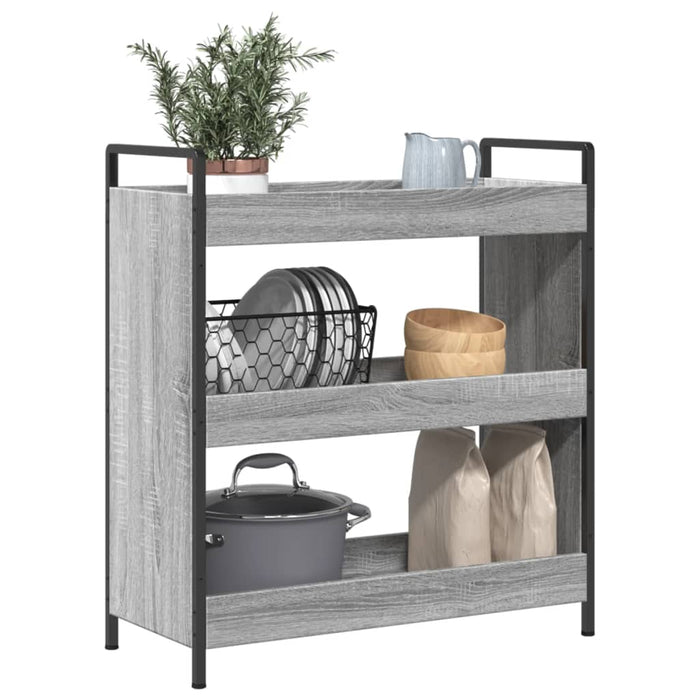 Kitchen Trolley Grey Sonoma 70x30x82 cm Engineered Wood