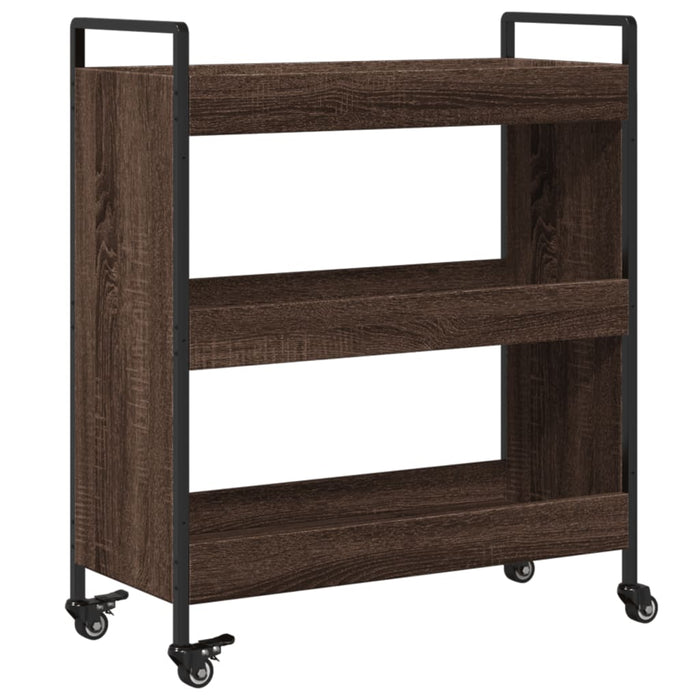 Kitchen Trolley Brown Oak 70x30x82 cm Engineered Wood