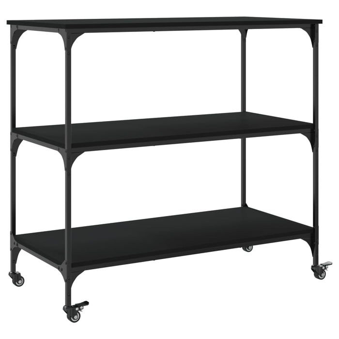 Kitchen Trolley Black 102x50x95 cm Engineered Wood