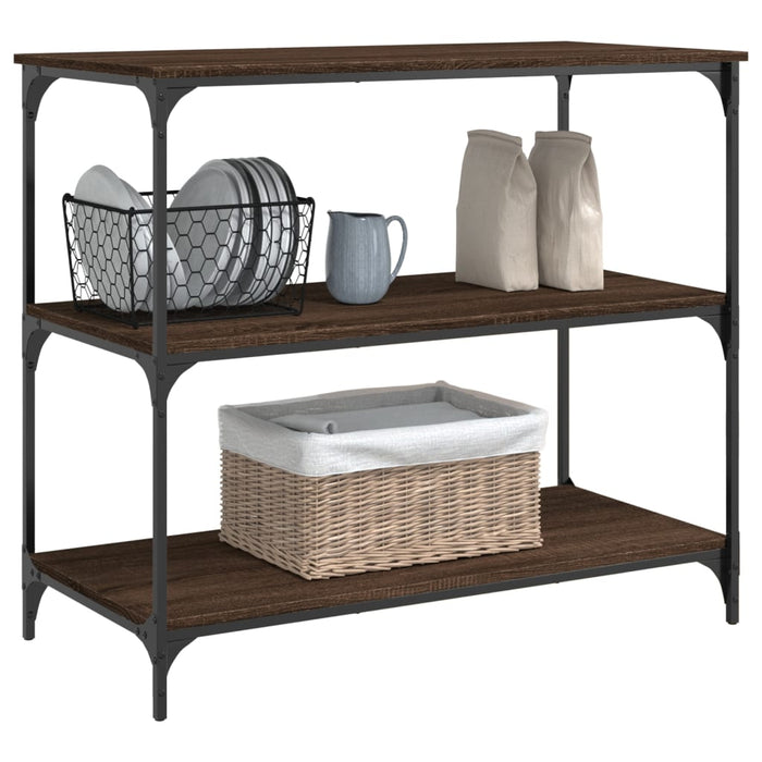 Kitchen Trolley Brown Oak 102x50x95 cm Engineered Wood