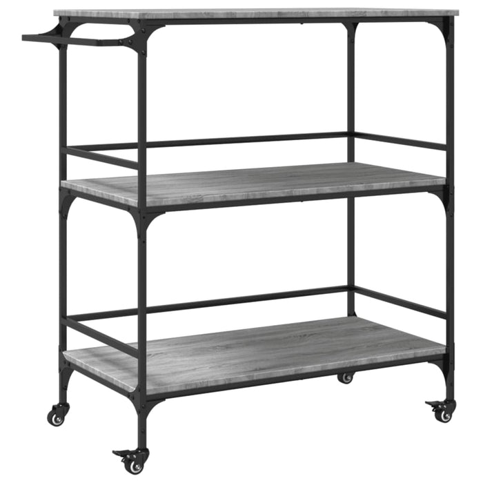 Kitchen Trolley Grey Sonoma 100.5x50x105 cm Engineered Wood