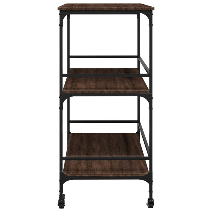 Kitchen Trolley Brown Oak 100.5x50x105 cm Engineered Wood