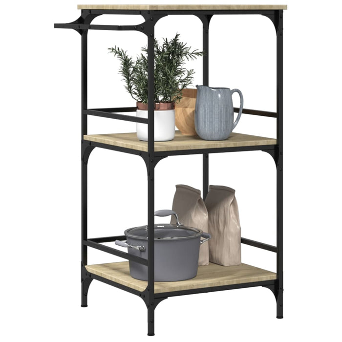 Kitchen Trolley Sonoma Oak 60.5x50x105 cm Engineered Wood