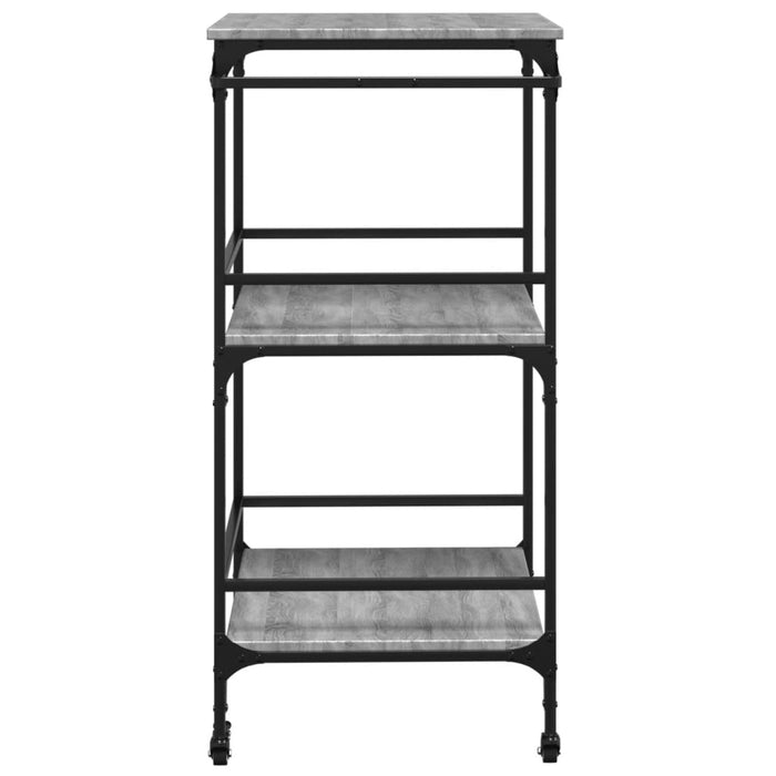 Kitchen Trolley Grey Sonoma 60.5x50x105 cm Engineered Wood