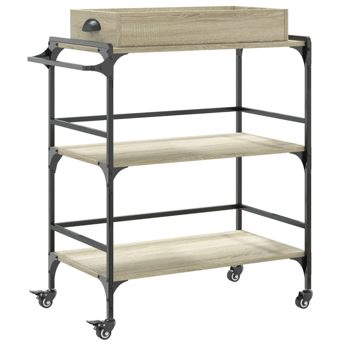 Kitchen Trolley Sonoma Oak 81.5x41x92.5 cm Engineered Wood