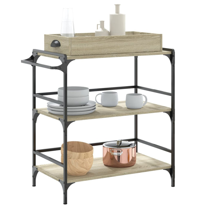 Kitchen Trolley Sonoma Oak 81.5x41x92.5 cm Engineered Wood