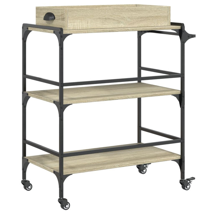 Kitchen Trolley Sonoma Oak 81.5x41x92.5 cm Engineered Wood