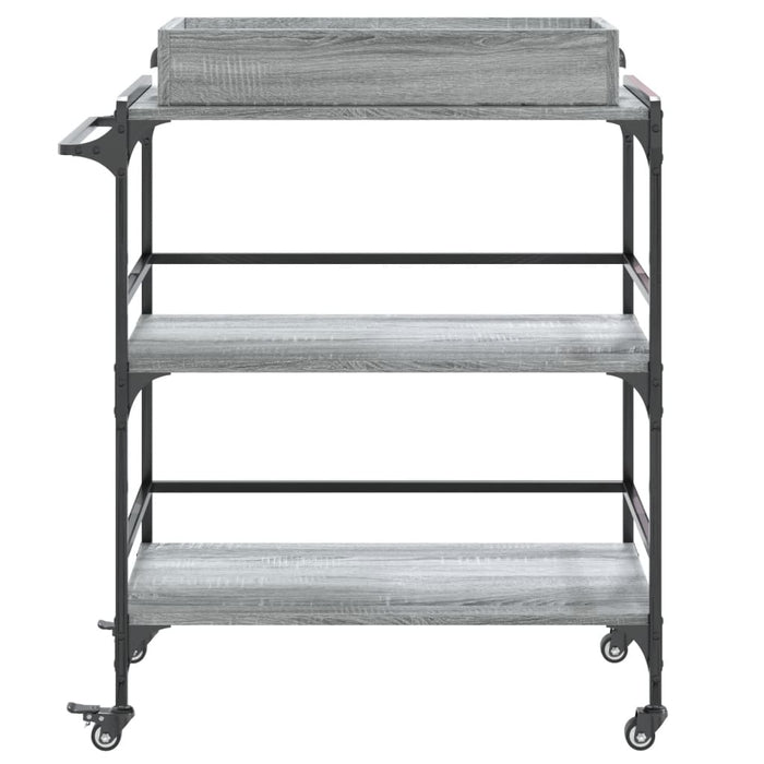 Kitchen Trolley Grey Sonoma 81.5x41x92.5 cm Engineered Wood