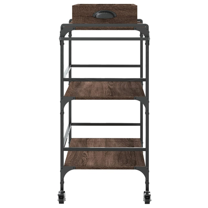 Kitchen Trolley Brown Oak 81.5x41x92.5 cm Engineered Wood