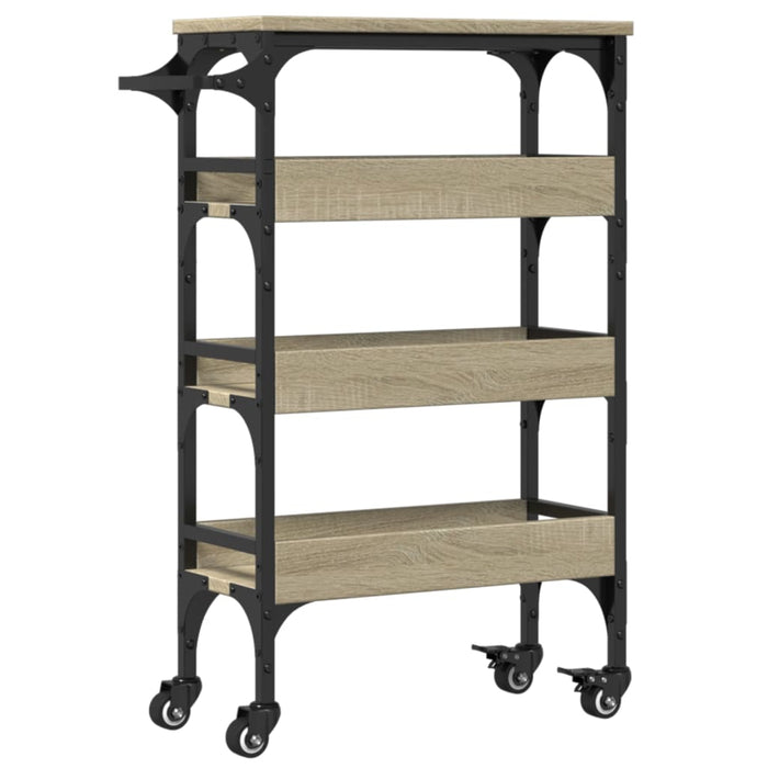 Kitchen Trolley Sonoma Oak 53x20x76 cm Engineered Wood