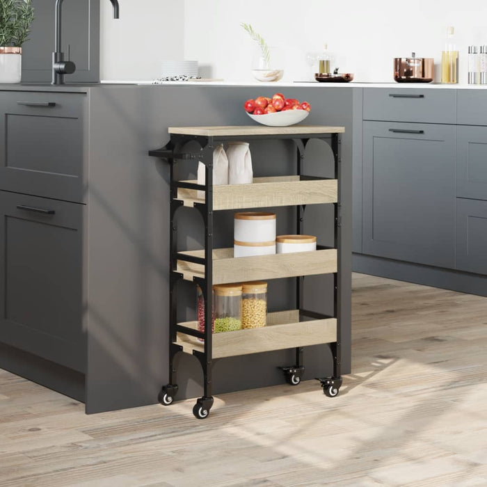 Kitchen Trolley Sonoma Oak 53x20x76 cm Engineered Wood