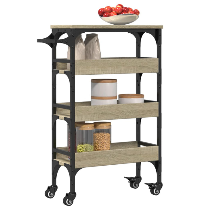 Kitchen Trolley Sonoma Oak 53x20x76 cm Engineered Wood