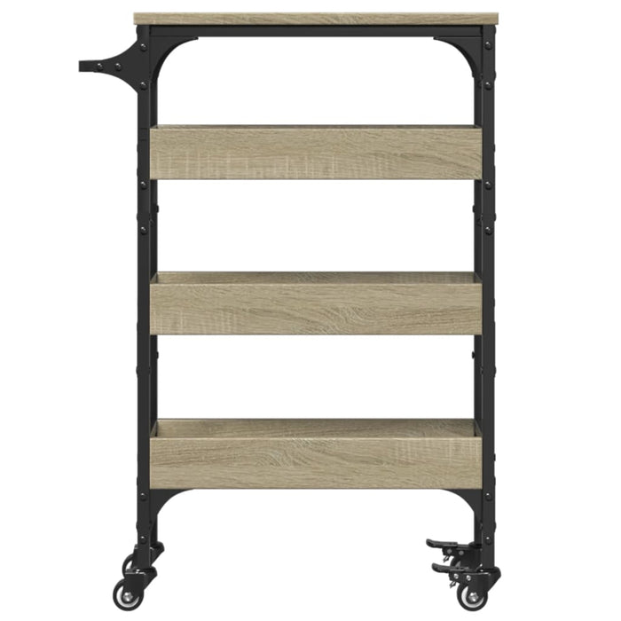 Kitchen Trolley Sonoma Oak 53x20x76 cm Engineered Wood