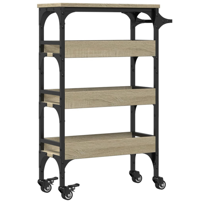 Kitchen Trolley Sonoma Oak 53x20x76 cm Engineered Wood