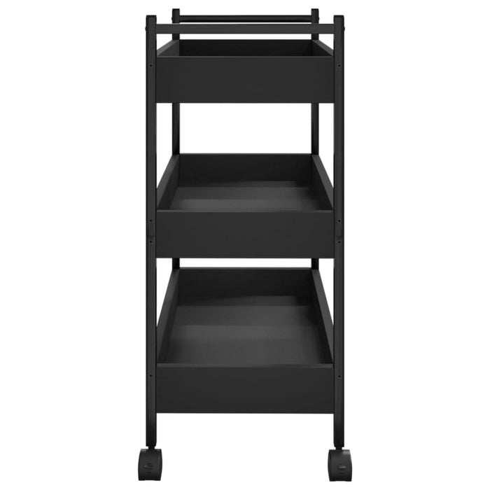 Kitchen Trolley Black 50x30x70 cm Engineered Wood