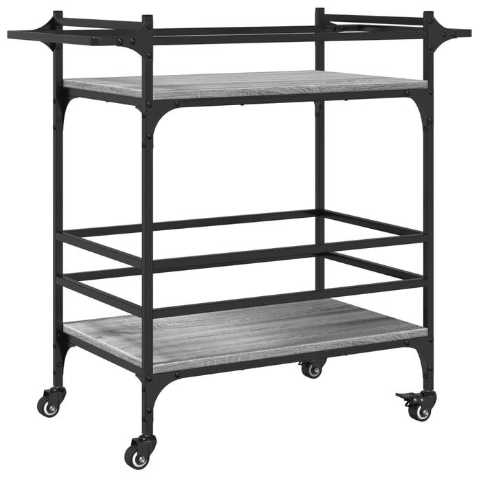 Kitchen Trolley Grey Sonoma 82x40x78.5 cm Engineered Wood