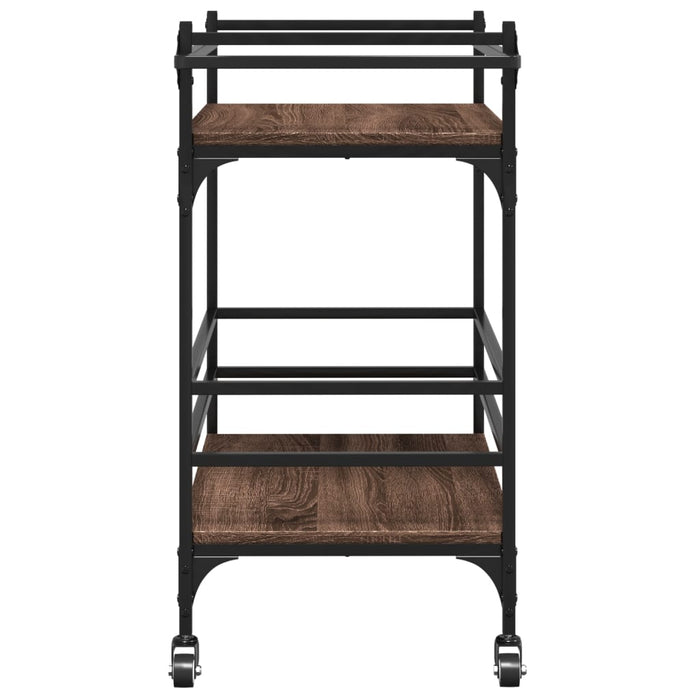 Kitchen Trolley Brown Oak 82x40x78.5 cm Engineered Wood