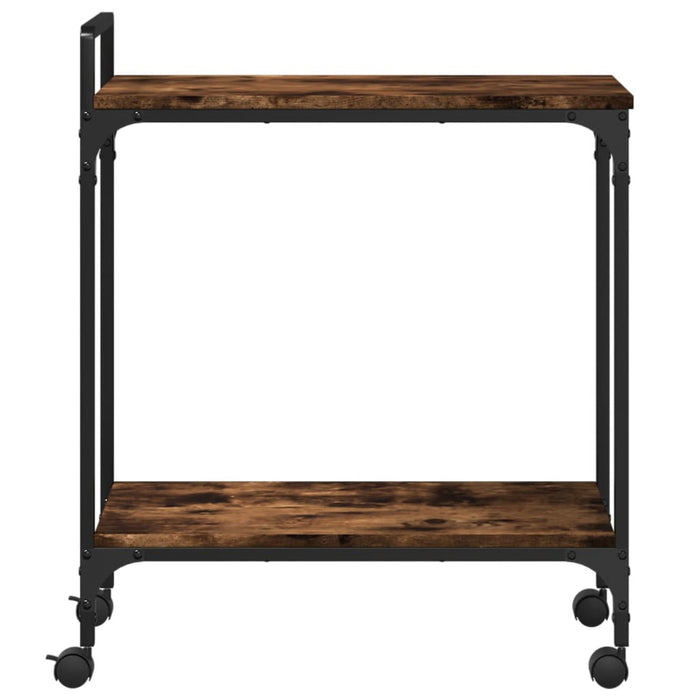 Kitchen Trolley Smoked Oak 60.5x31x72.5 cm Engineered Wood