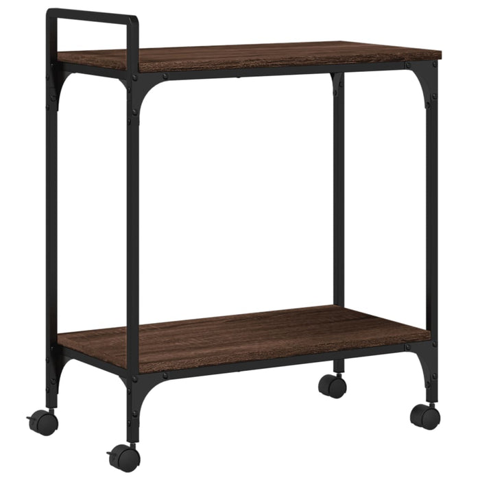 Kitchen Trolley Brown Oak 60.5x31x72.5 cm Engineered Wood