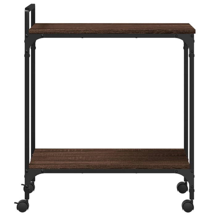 Kitchen Trolley Brown Oak 60.5x31x72.5 cm Engineered Wood