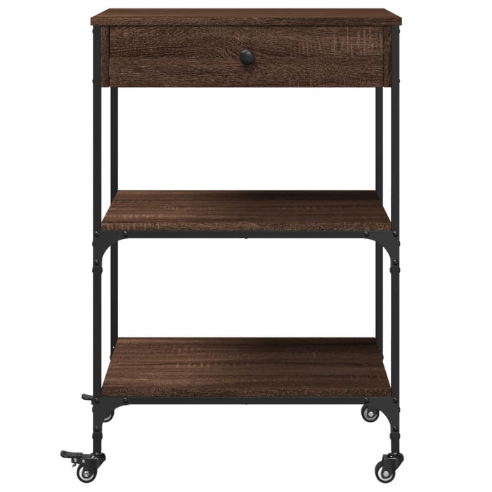 Kitchen Trolley Brown Oak 60x48x89.5 cm Engineered Wood