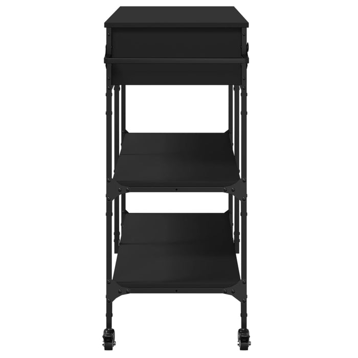 Kitchen Trolley Black 105x42x95 cm Engineered Wood