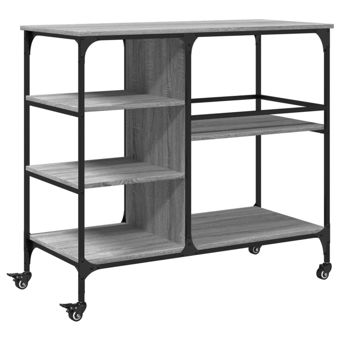 Kitchen Trolley Grey Sonoma 100x45x89.5 cm Engineered Wood