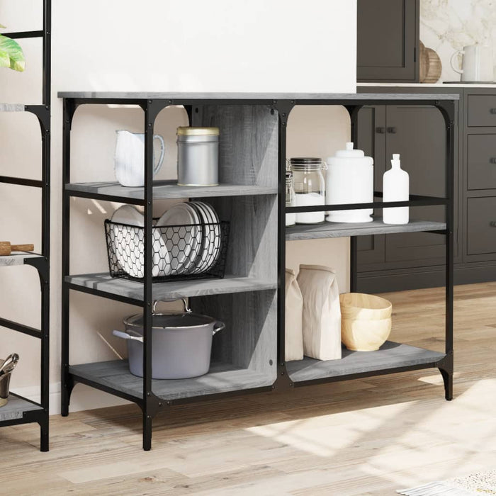 Kitchen Trolley Grey Sonoma 100x45x89.5 cm Engineered Wood