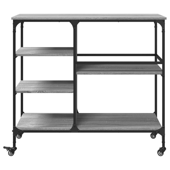 Kitchen Trolley Grey Sonoma 100x45x89.5 cm Engineered Wood