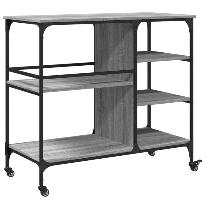 Kitchen Trolley Grey Sonoma 100x45x89.5 cm Engineered Wood