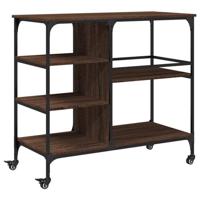 Kitchen Trolley Brown Oak 100x45x89.5 cm Engineered Wood