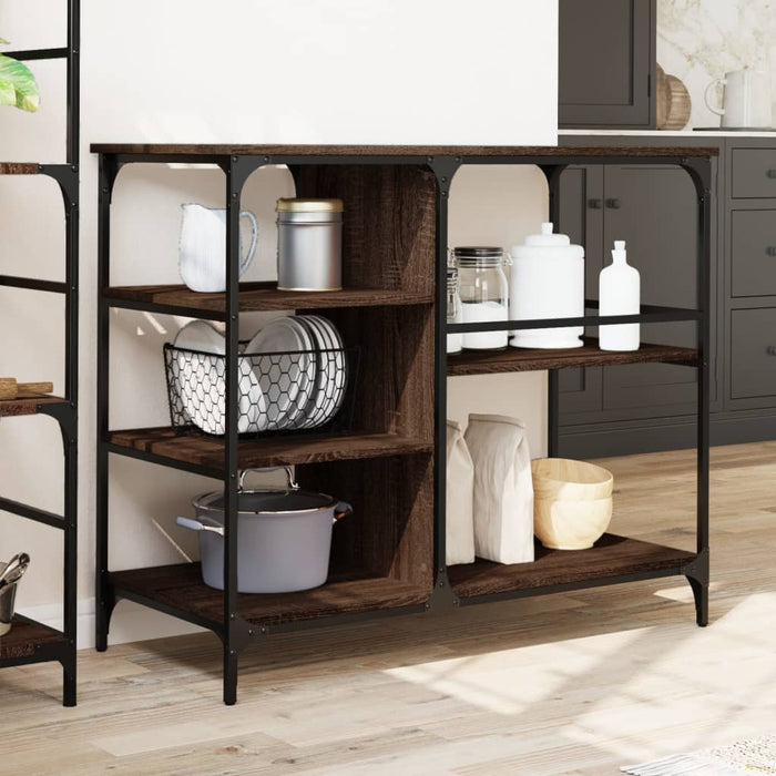 Kitchen Trolley Brown Oak 100x45x89.5 cm Engineered Wood