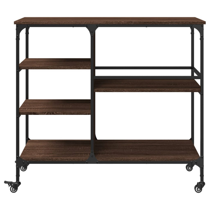 Kitchen Trolley Brown Oak 100x45x89.5 cm Engineered Wood