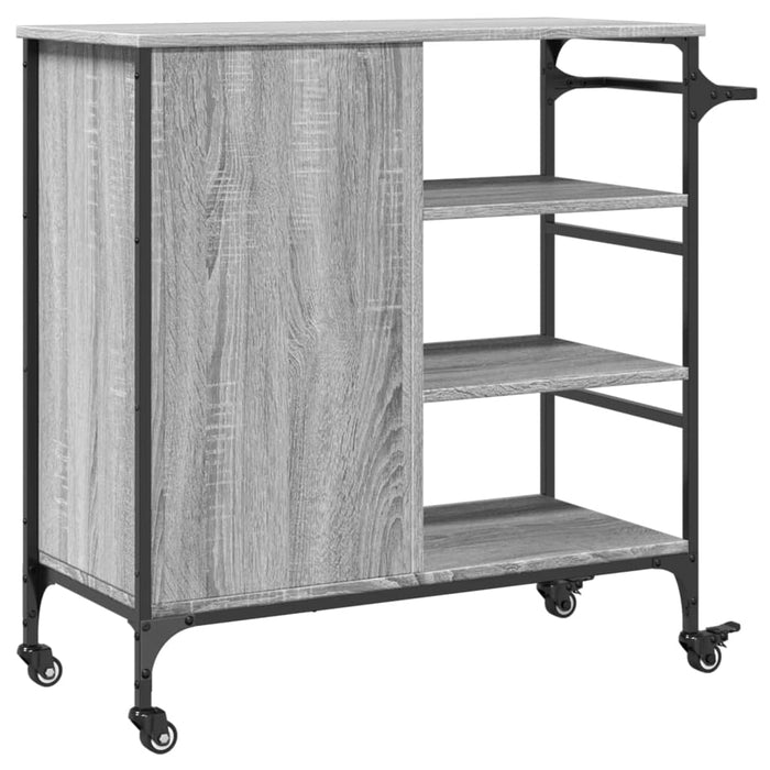 Kitchen Trolley Grey Sonoma 87.5x38.5x84.5 cm Engineered Wood