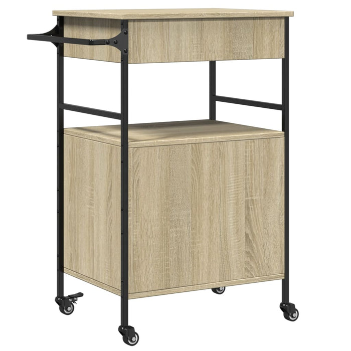 Kitchen Trolley Sonoma Oak 56x43x89.5 cm Engineered Wood