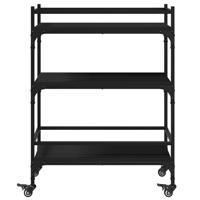 Kitchen Trolley Black 65x40x86.5 cm Engineered Wood