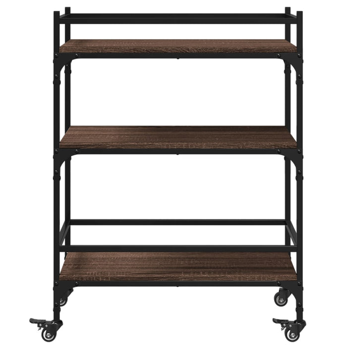 Kitchen Trolley Brown Oak 65x40x86.5 cm Engineered Wood