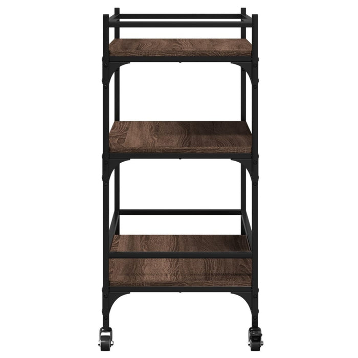 Kitchen Trolley Brown Oak 65x40x86.5 cm Engineered Wood