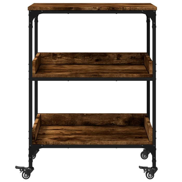 Kitchen Trolley Smoked Oak 60x41x80.5 cm Engineered Wood