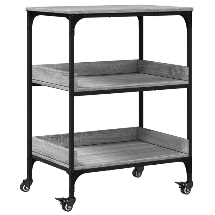 Kitchen Trolley Grey Sonoma 60x41x80.5 cm Engineered Wood