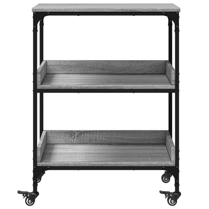 Kitchen Trolley Grey Sonoma 60x41x80.5 cm Engineered Wood