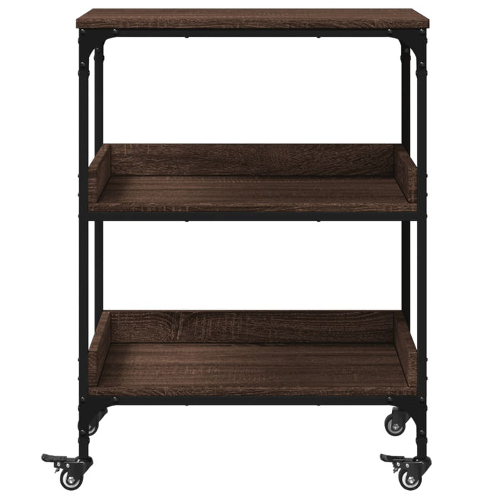 Kitchen Trolley Brown Oak 60x41x80.5 cm Engineered Wood